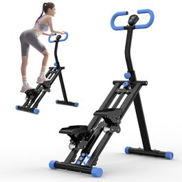 Сходи-степер з регульованим опором для дому – тренажер для кардіотренувань з LCD-дисплеєм та компактним дизайном | Ідеально для домашнього спортзалу, квартири та офісу, чорний