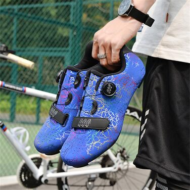 Велотуфлі для чоловіків та жінок SPD/SPD-SL: зручні, дихаючі, для шосе та MTB, синього кольору, 43 EU