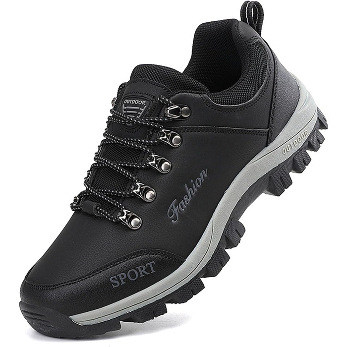 Черевики для хайкінгу чоловічі, туристичні, спортивні, водонепроникні, чорні, 45 EU