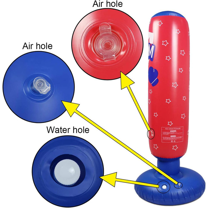 Дитячий боксерський мішок на підставці, 125 см, червоний. Мішок для кікбоксингу, боксерський манекен, іграшки для активного відпочинку, спортивні подарунки для хлопчиків