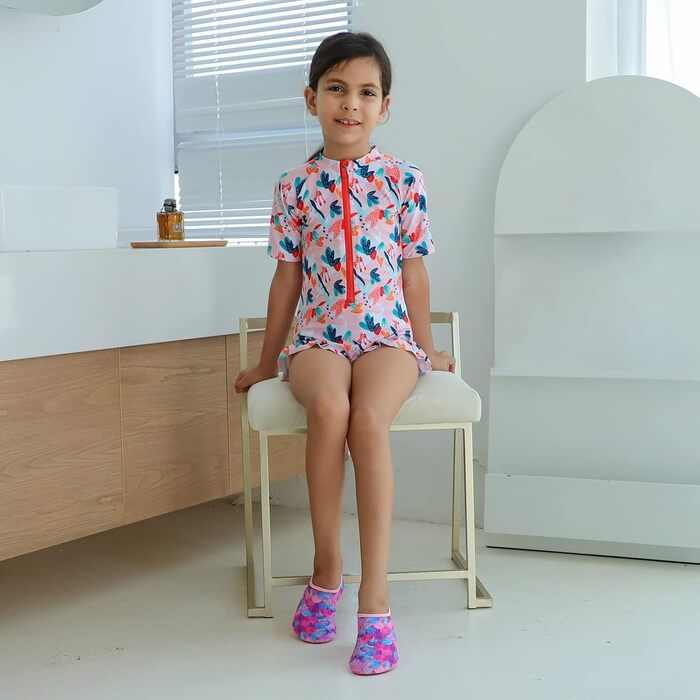 Дитячі шльопанці для плавання та басейну: антиковзкі, швидковисихаючі, з еластичною підошвою у вигляді луски, 32/33 EU