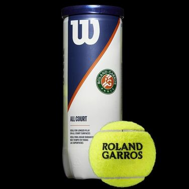 Тенісний м'яч Wilson Roland Garros 4 шт. (жовтий) - офіційний м'яч Відкритого чемпіонату Франції