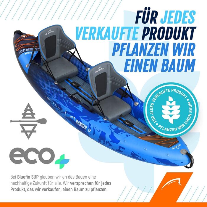 Надувне каяк Bluefin Scout та Ranger – альтернатива надувному каное, 1-місний і 2-місний, для активного відпочинку