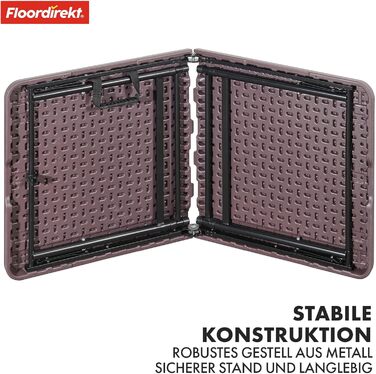 Зручний розкладний садовий стіл Floordirekt Saga 120x60 см - для тераси, балкона, кемпінгу