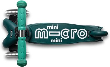 Самокат дитячий Micro Deluxe Eco Green з регульованим кермом та світловими колесами для хлопчиків і дівчаток