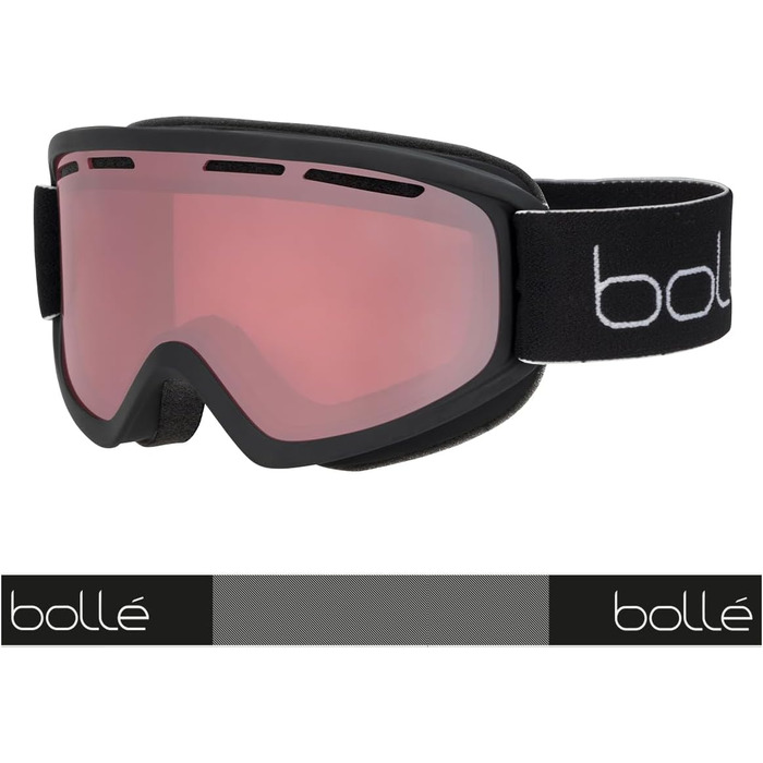 Лижна маска Bollé Freeze Plus, середній розмір, унісекс, чорна, для дорослих