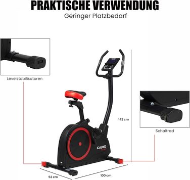 Велотренажер Care Fitness CV-385-24 з 16 рівнями магнітного опору та сумісністю з Kinomap