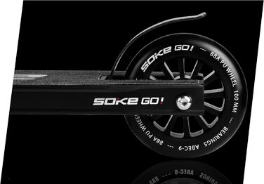 SOKE Stunt Scooter GO! - трюковий самокат для дорослих та дітей, ABEC 9 підшипники, чорний | Макс. вага 100 кг