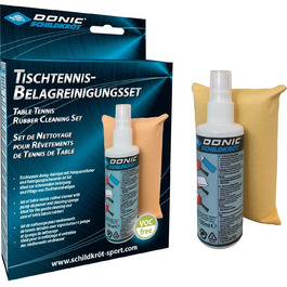 Набір для чищення тенісного столу Schildkröt Donic-Schildkröt, 100 мл, очищувач накладок та губка для чищення, 828529