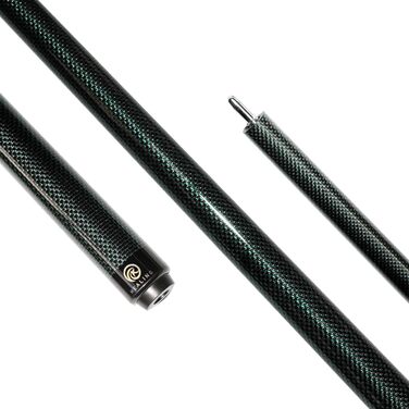 Кю Billardqueue KHEALING з карбону, 58 дюймів, 1/2-дюймова структура, 3-зубчастий з'єднувальний елемент, 12.4 мм наконечник, 540-567 г, для професійних гравців у більярд (зелений)