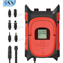 Насос для SUP-дошки GICLE 22PSI: електричний, портативний, для надувних SUP-дошок, човнів та водного спорту (білий/чорний)
