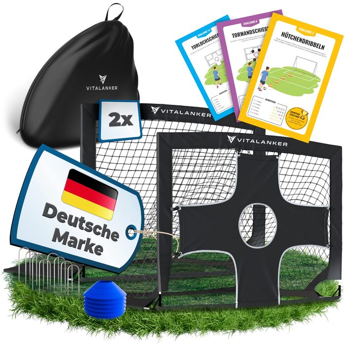 Дитячий футбольний ворітний комплект з навісною торговою системою та картками-завданнями. Ідеально для гри в саду, на вулиці. Ворота для дітей, футбольні ворота, Goal