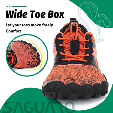 Кросівки SAGUARO Unisex для трейлраннінгу та фітнесу дихаючі помаранчеві 45 EU