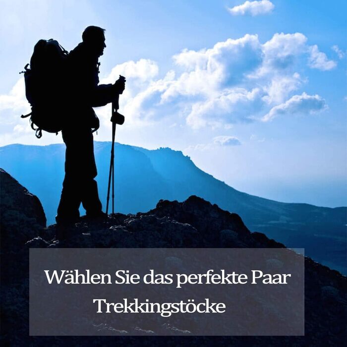 Трекінгові палиці ANGNYA з антивібраційною системою, телескопічні, легкі, для піших прогулянок, кемпінгу, гір