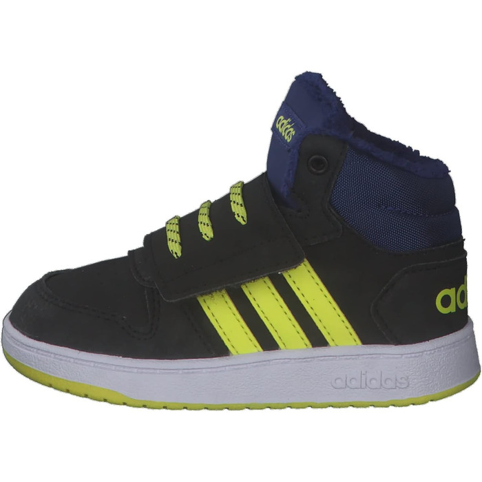 Кросівки Adidas Hoops Mid 2.0 для дітей та дорослих (21 EU, чорний/жовтий/синій)