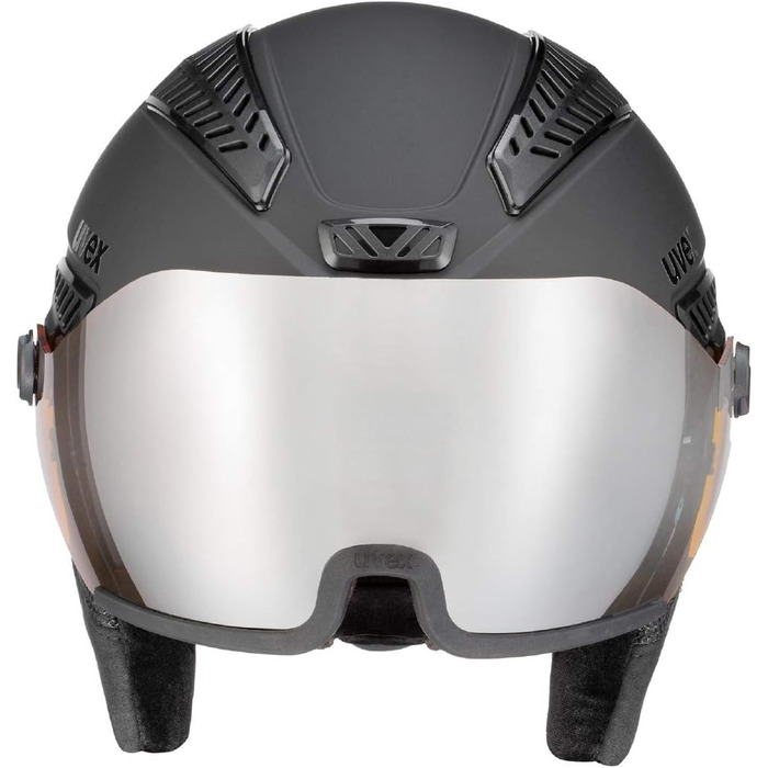Лижний шолом uvex HLMT 600 Visor чорний матовий 53-55 см для дорослих