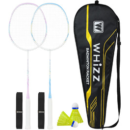 Набір для бадмінтона WHiZZ Carbon: Графітові ракетки + м'ячики + обмотка + сумка (фіолетовий/синій)