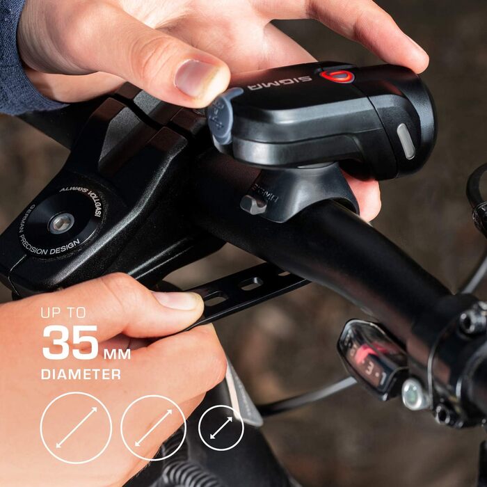 Фарига Sigma Aura 35 LED: акумуляторне переднє світло для велосипеда, 35 люкс, StVZO, 2 режими, водонепроникне, перезаряджуване