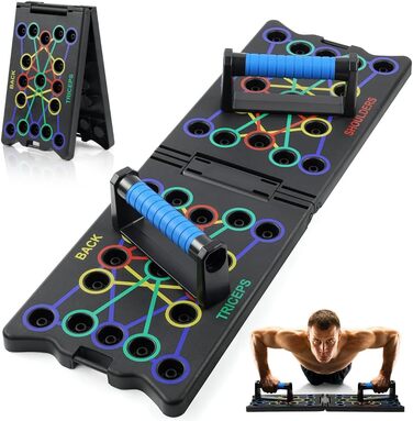Флінтронік Тримачі для віджимань, дошка для віджимань, складані, портативні, багатофункціональні, для тренувань всього тіла, 24 в 1