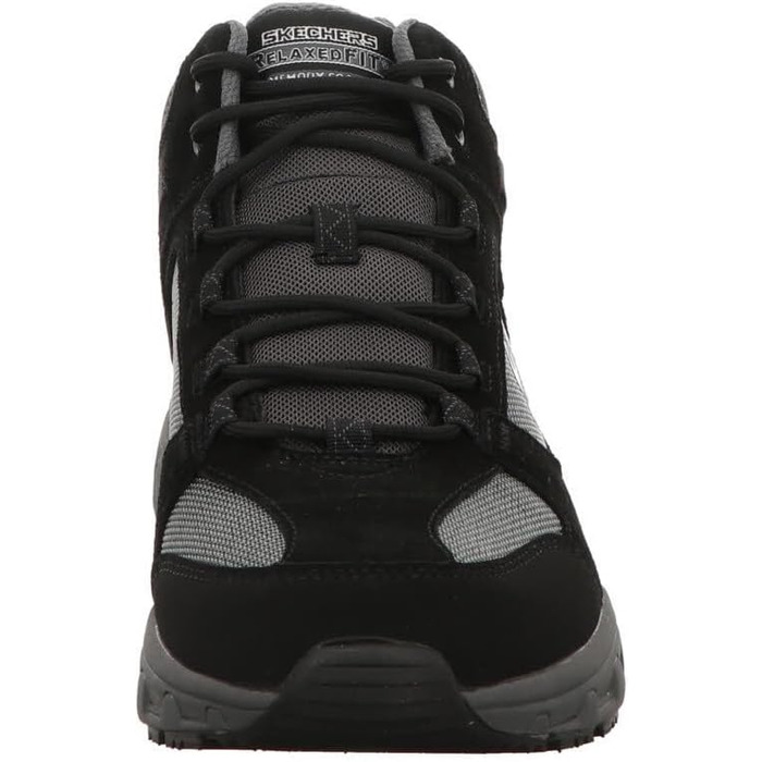 Чоловічі черевики Skechers Oak Canyon Ironhide, 43 EU, чорний замш, сітка, шкіра, сірий декор