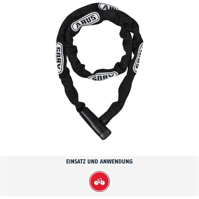 Замок ланцюговий ABUS Steel-O-Chain 5805K для велосипеда, 110 см, рівень захисту 5, чорний