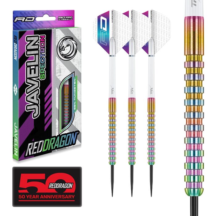 Дарти RED DRAGON Javelin Spectron 24г (85% вольфрам) - професійні, з пір'ями та стеблами
