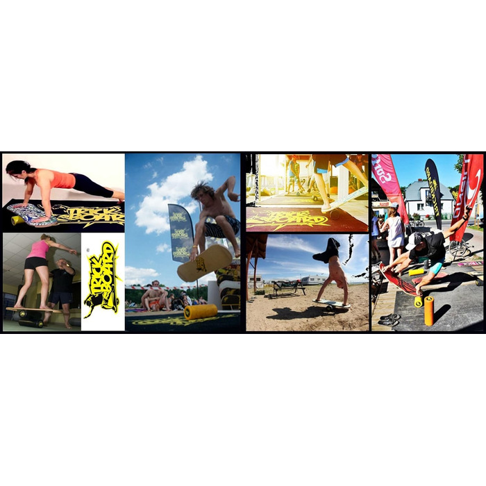 Балансборд Trickboard SET Aloha з роликом і килимком для тренування балансу