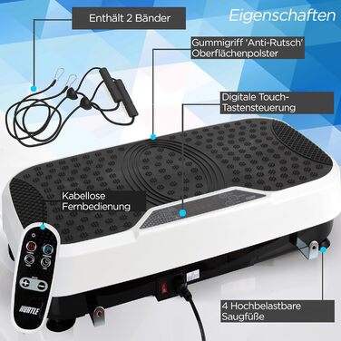 Віброплатформа для дому Hurtle: тренування всього тіла, спалювання жиру, масаж, фітнес, біла