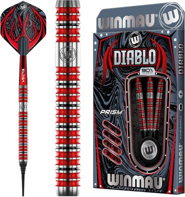 Дартси WINMAU Diablo Profi Softip вольфрамові з крилами та хвостовиками
