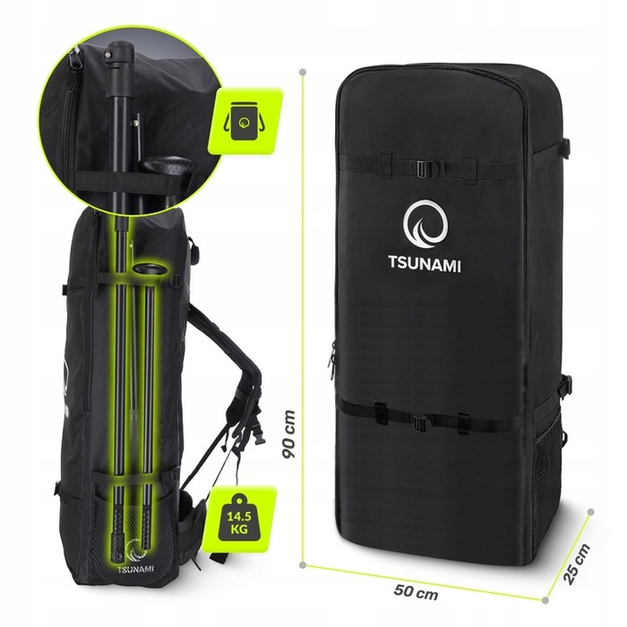 Надувна SUP-дошка TSUNAMI Wave T03 (350 см) з веслом та сидінням