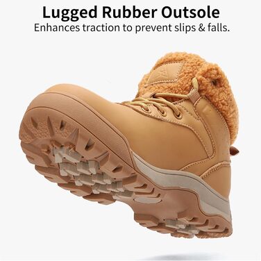 Зимові черевики для жінок, снігоступи, утеплені хутром, антиковзаюча підошва, для холодної погоди (41 EU, Коричневий)