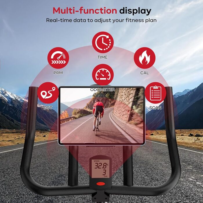 Велотренажер JOROTO з додатком, тихий велоергометр, фітнес-велосипед для дому з LCD-дисплеєм, стійка для гантелей, тримач для пляшки, до 150 кг