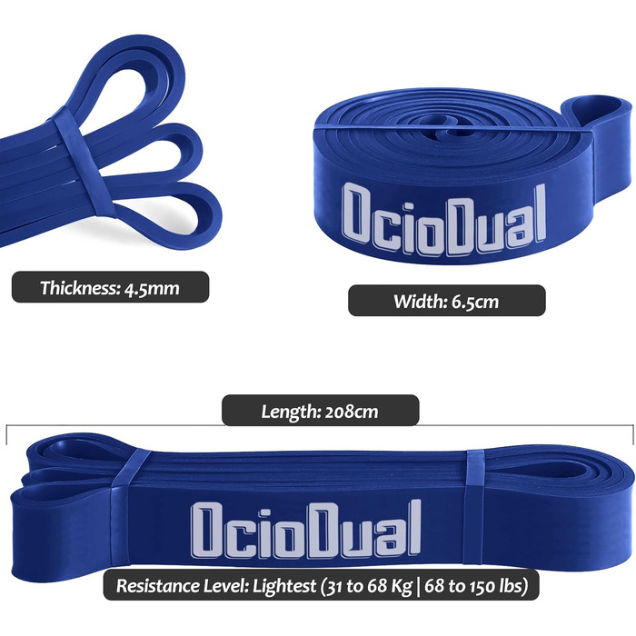 Фітнес-гума OcioDual Latex Band для тренувань (7-16 кг, червона)