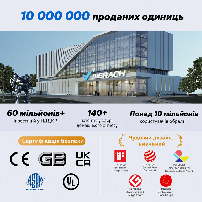 Гребний тренажер MERACH для дому, складаний, магнітний, тихий, з додатком, подовжені направляючі, електричне налаштування (самостійно)