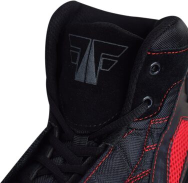 FOX-FIGHT B7: Спортивне взуття для самбо, боротьби та фітнесу | З шкіряною підошвою | Для жінок та чоловіків | Дихаюче, гнучке | Чорний, червоний, 39 EU