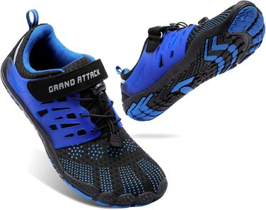 Чоловічі шкарпетки Grand Attack Barfußschuhe, мінімалістичні крос-тренери, підошва Zero Drop, широка передня частина (40.5 EU Weit, Zt609 Black Blue)