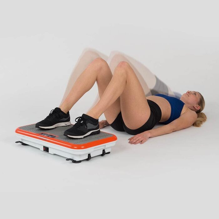 Вібраційна платформа Mediashop Vibro Shaper для фітнесу, м'язів і тренування всіх груп, осциляційна технологія, з фітнес-стрічками, помаранчева
