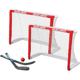Набір Bauer Knee Goal 30.5 дюймів (2 шт.) - Воротарська апаратура для хокею, Червоний, Розмір M
