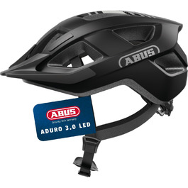 ABUS Велошолом Aduro 3.0 LED з підсвіткою, стильний міський шолом для щоденних та спортивних поїздок, з заднім ліхтарем, для жінок і чоловіків