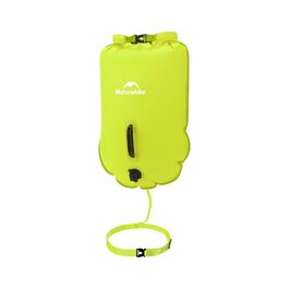 Надувна плавуча шина Naturehike 18L з двома повітряними камерами, водонепроникний мішок, пляжна сумка з регульованим поясом для плавання, жовта