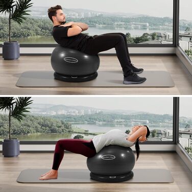 Гімнастичний м'яч BalanceFrom, протиударний, нековзний, з насосом, 90 кг