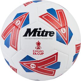 М'яч футбольний Mitre Training FA Cup - тренувальний, міцний, білий/синій/червоний