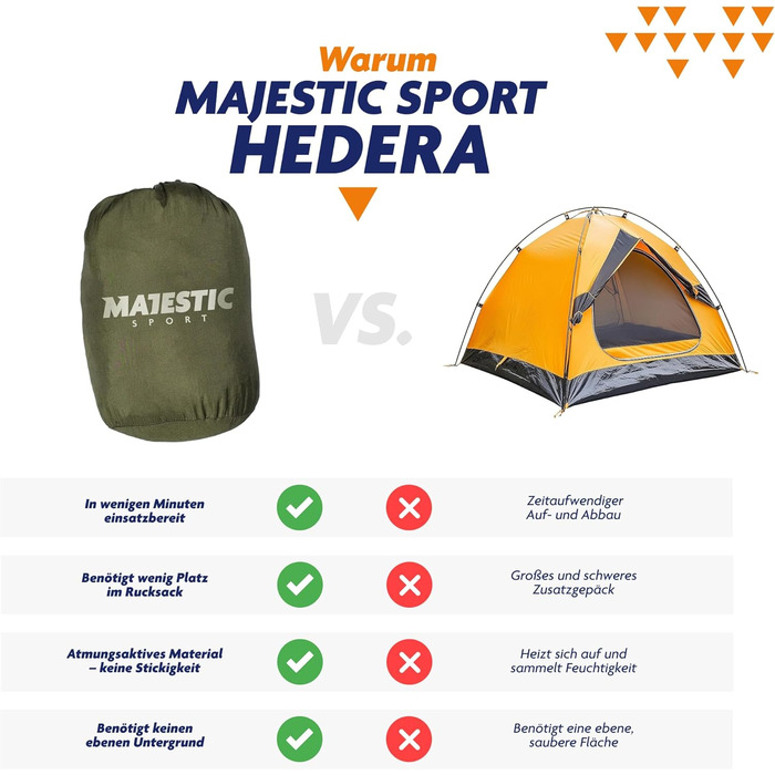 Гамак з москітною сіткою Hedera 330x150 см, зелений - для кемпінгу, пляжу, походу. Легкий, портативний, витримує до 300 кг
