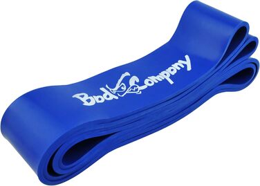 Еспандер Powerband Bad Company, синій, важкий опір – фітнес-стрічка для силових тренувань, гімнастики та розтяжки, окремо або у наборі 6 шт.