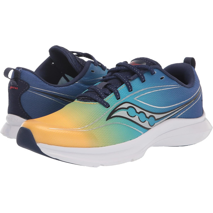 Кросівки Saucony Kinvara 13 для дівчаток та хлопчиків (синьо-жовті, 10.5 US Big Kid)