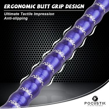 Набір більярдних київ POCUSTIK (2 шт.), 58'' - білий/синій, для дорослих, ергономічні, з канадського клена