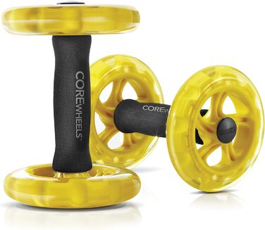 Тренажер для преса та спини SKLZ Core Wheels, динамічний, жовтий