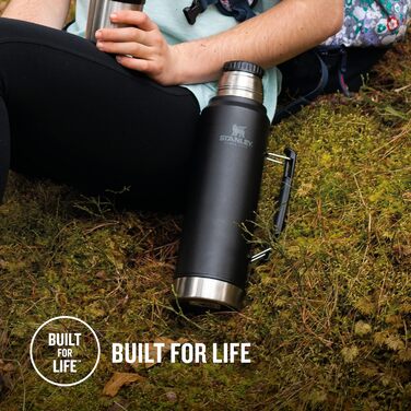 Термос Stanley Classic Legendary, нержавійка, 1 л, тримає тепло/холод 15-48 годин, BPA-free, можна мити в посудомийці