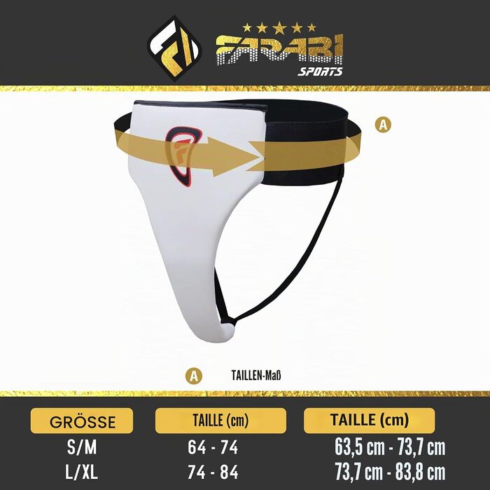 Захист паху Farabi Sports для жінок, захист геніталій для кікбоксингу та єдиноборств (S/M, Білий)