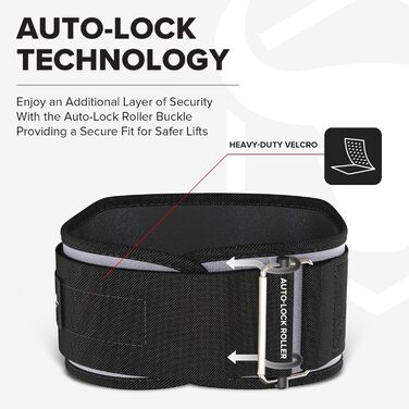 Пояс для важкої атлетики Iron Bull Strength – 15.2 см, автоблокування, сірий XL